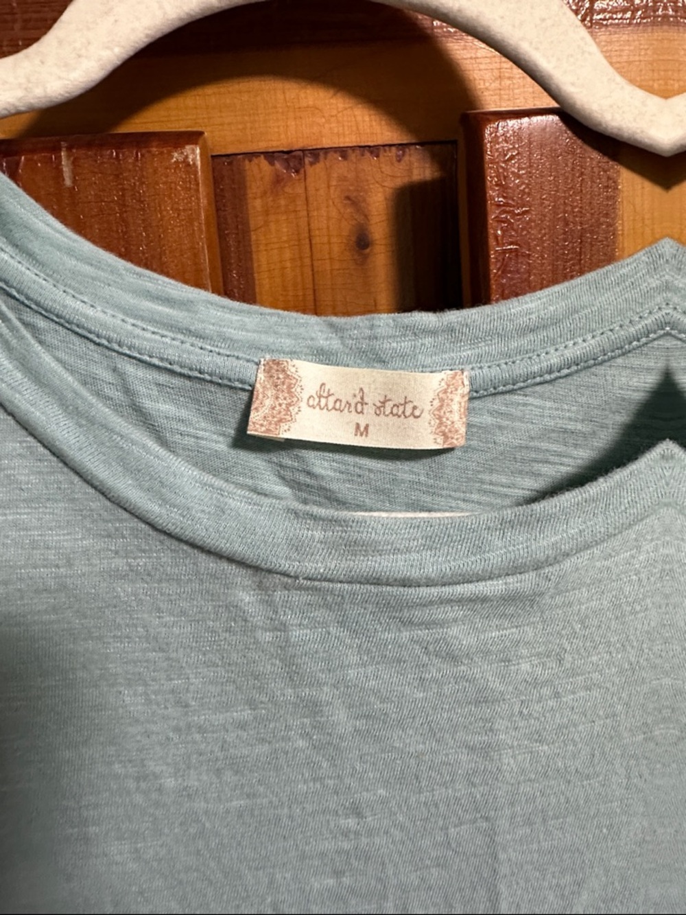 Altar’d State Light Blue Ruffle Sleeve Tee - Picture 3 of 4